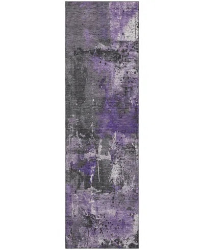 Addison Mayfield Amf1839 2'3" X 7'6" Runner Area Rug In Purple