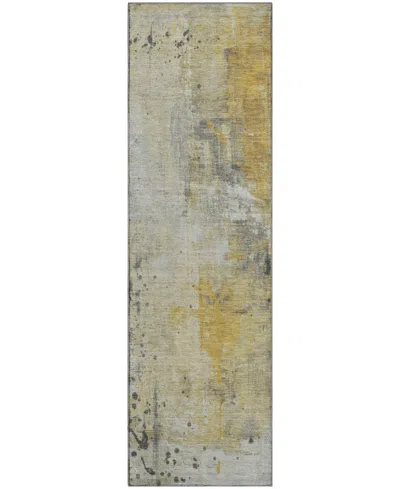 Addison Mayfield Amf1840 2'3" X 7'6" Runner Area Rug In Yellow