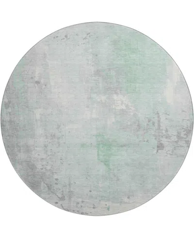 Addison Mayfield Amf1840 8' X 8' Round Area Rug In Blue