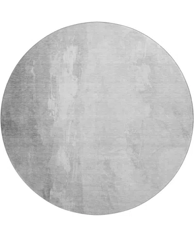 Addison Mayfield Amf1844 8' X 8' Round Area Rug In Gray