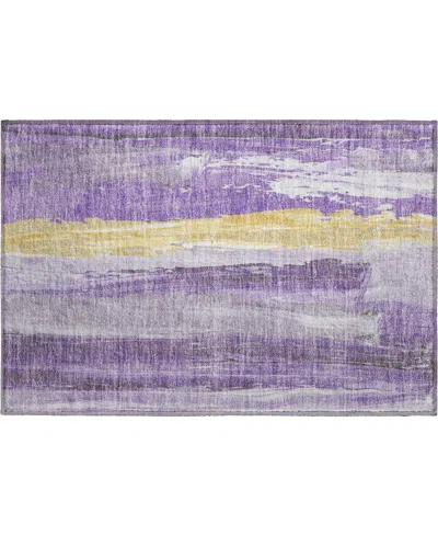 Addison Mayfield Amf1845 1'8" X 2'6" Area Rug In Purple