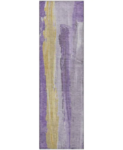 Addison Mayfield Amf1845 2'3" X 7'6" Runner Area Rug In Purple