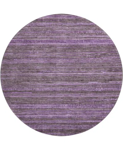 Addison Mayfield Amf1846 8' X 8' Round Area Rug In Purple