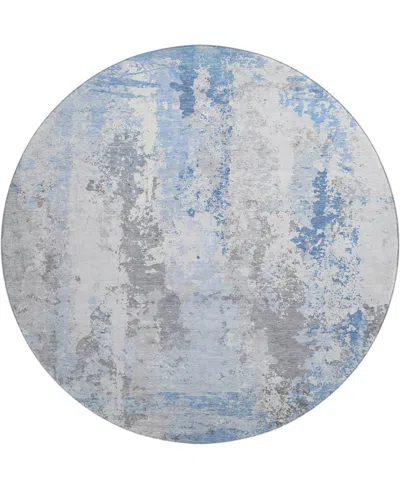 Addison Mayfield Amf1848 8' X 8' Round Area Rug In Blue