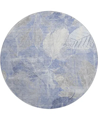 Addison Mayfield Amf1850 8' X 8' Round Area Rug In Blue