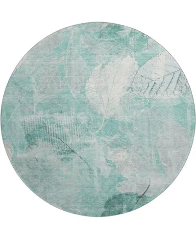 Addison Mayfield Amf1850 8' X 8' Round Area Rug In Blue