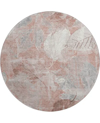 Addison Mayfield Amf1850 8' X 8' Round Area Rug In Pink