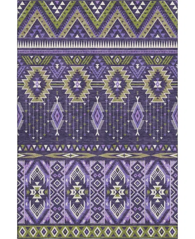 Addison Mayfield Amf1851 3' X 5' Area Rug In Purple