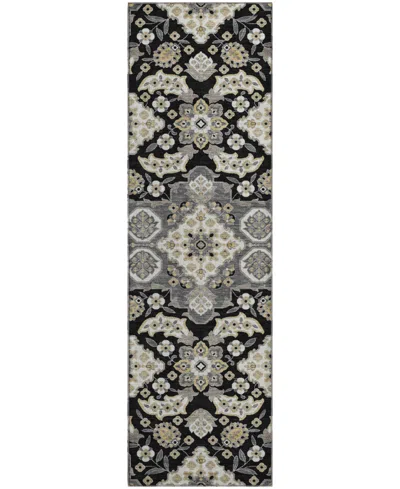 Addison Mayfield Amf1853 2'3" X 7'6" Runner Area Rug In Black