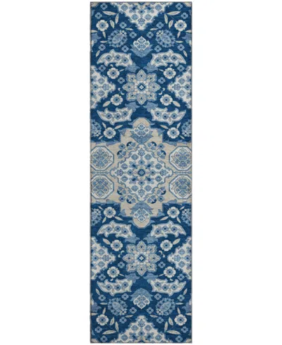 Addison Mayfield Amf1853 2'3" X 7'6" Runner Area Rug In Blue