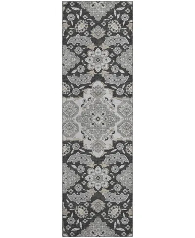 Addison Mayfield Amf1853 2'3" X 7'6" Runner Area Rug In Black