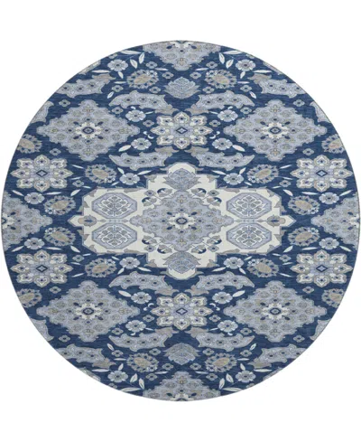 Addison Mayfield Amf1853 8' X 8' Round Area Rug In Blue