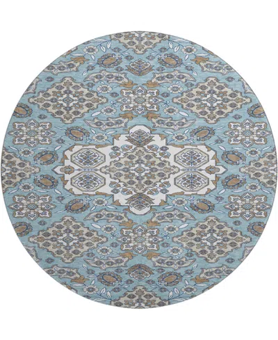 Addison Mayfield Amf1853 8' X 8' Round Area Rug In Blue