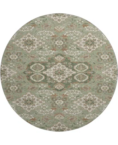 Addison Mayfield Amf1853 8' X 8' Round Area Rug In Green
