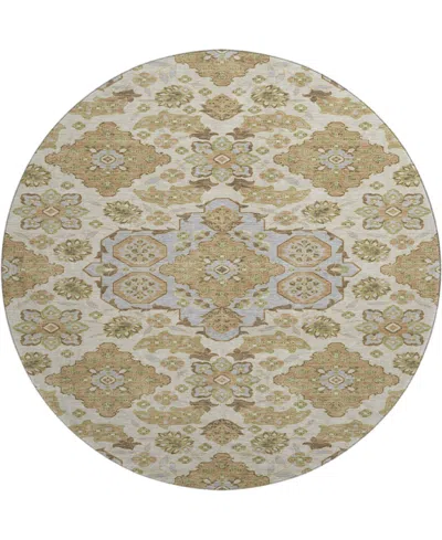 Addison Mayfield Amf1853 8' X 8' Round Area Rug In Brown