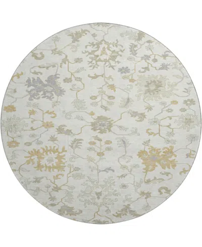 Addison Mayfield Amf1854 8' X 8' Round Area Rug In White