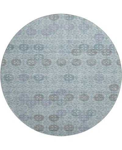 Addison Mayfield Amf1855 8' X 8' Round Area Rug In Blue