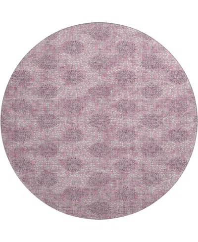 Addison Mayfield Amf1856 8' X 8' Round Area Rug In Purple