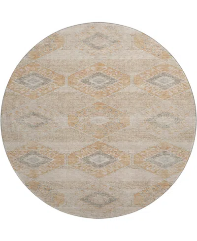 Addison Mayfield Amf1857 8' X 8' Round Area Rug In Brown