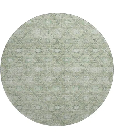 Addison Mayfield Amf1858 8' X 8' Round Area Rug In Green