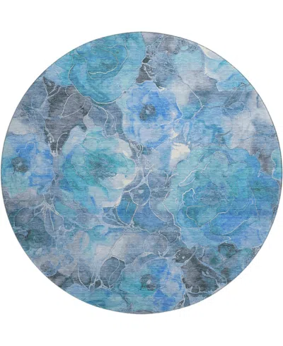 Addison Mayfield Amf1859 8' X 8' Round Area Rug In Blue