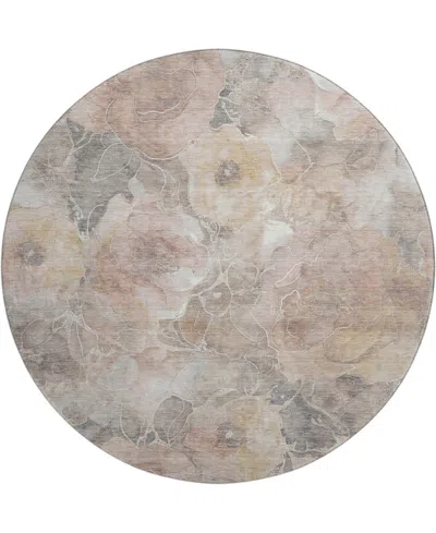Addison Mayfield Amf1859 8' X 8' Round Area Rug In Brown