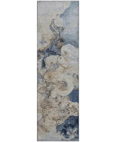 Addison Mayfield Amf1860 2'3" X 7'6" Runner Area Rug In Blue