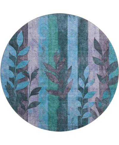 Addison Mayfield Amf1871 8' X 8' Round Area Rug In Blue