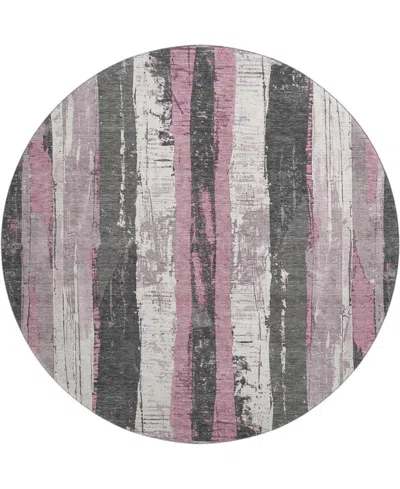 Addison Mayfield Amf1872 8' X 8' Round Area Rug In Pink