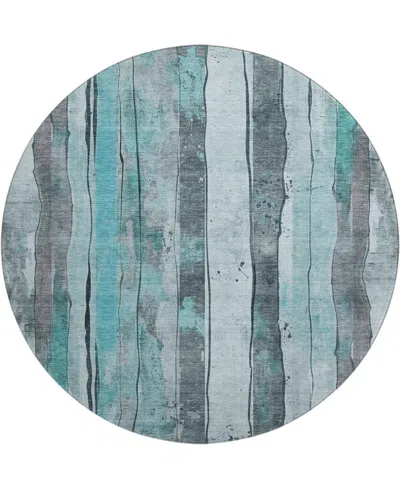 Addison Mayfield Amf1874 8' X 8' Round Area Rug In Blue