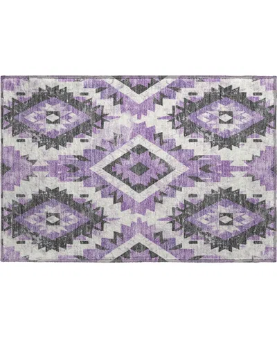 Addison Mayfield Amf1878 1'8" X 2'6" Area Rug In Purple