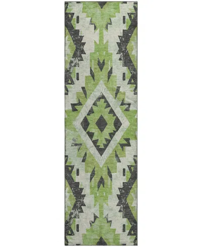 Addison Mayfield Amf1878 2'3" X 7'6" Runner Area Rug In Green