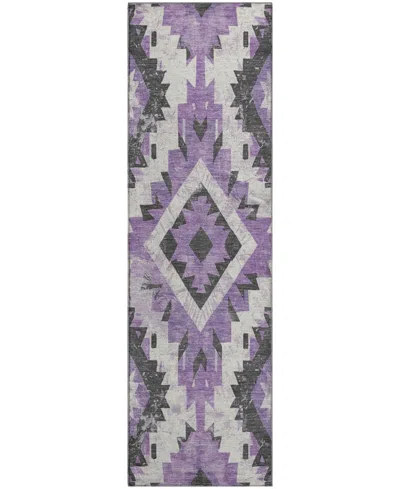 Addison Mayfield Amf1878 2'3" X 7'6" Runner Area Rug In Purple