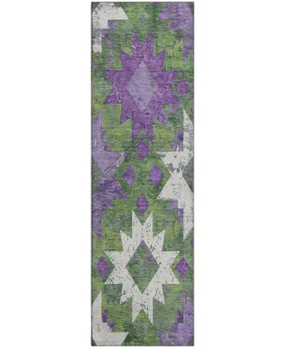 Addison Mayfield Amf1879 2'3" X 7'6" Runner Area Rug In Green