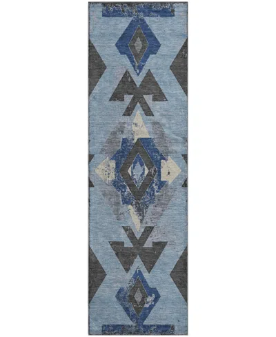 Addison Mayfield Amf1882 2'3" X 7'6" Runner Area Rug In Blue