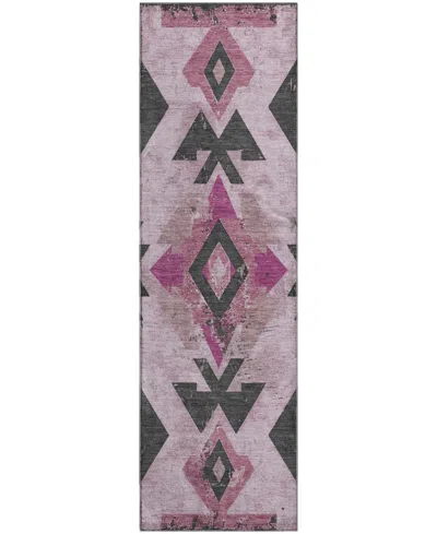 Addison Mayfield Amf1882 2'3" X 7'6" Runner Area Rug In Pink