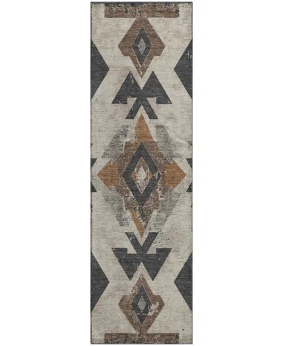 Addison Mayfield Amf1882 2'3" X 7'6" Runner Area Rug In Brown