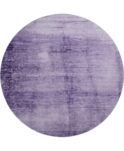 Addison Mayfield Amf1884 8' X 8' Round Area Rug In Purple