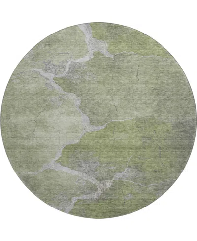 Addison Mayfield Amf1889 8' X 8' Round Area Rug In Green