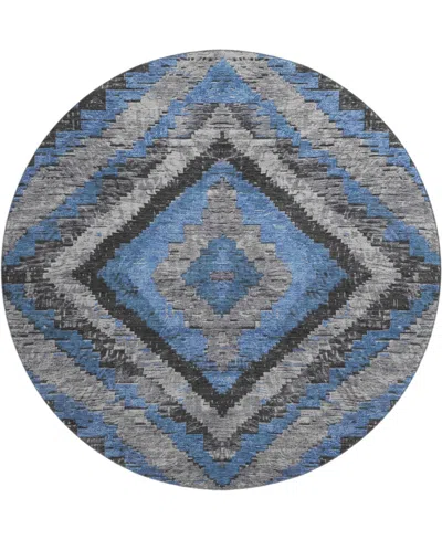 Addison Mayfield Amf1890 8' X 8' Round Area Rug In Blue