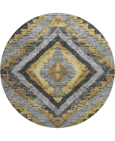 Addison Mayfield Amf1890 8' X 8' Round Area Rug In Brown
