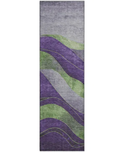 Addison Mayfield Amf1892 2'3" X 7'6" Runner Area Rug In Purple