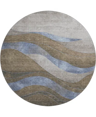 Addison Mayfield Amf1892 8' X 8' Round Area Rug In Brown