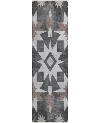 Addison Mayfield Amf1893 2'3" X 7'6" Runner Area Rug In Black