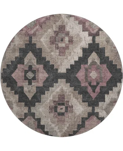 Addison Mayfield Amf1894 8' X 8' Round Area Rug In Brown