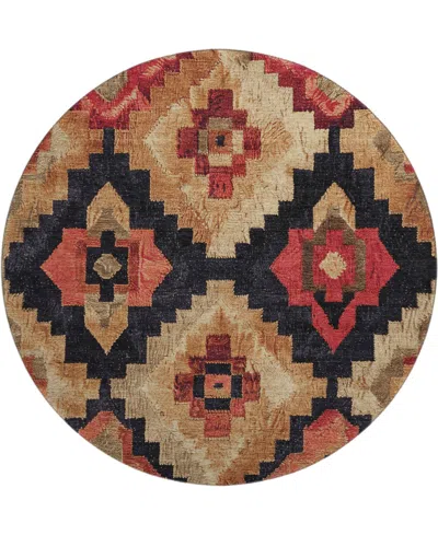Addison Mayfield Amf1894 8' X 8' Round Area Rug In Brown