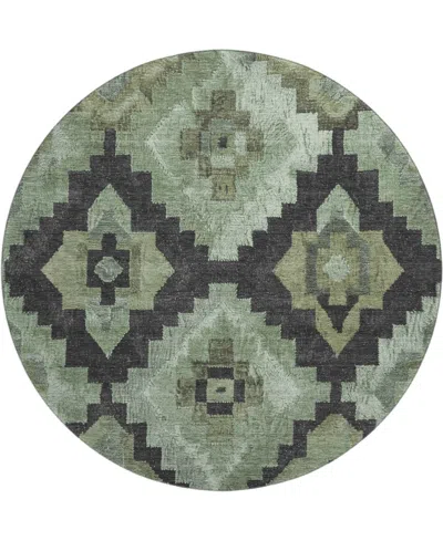 Addison Mayfield Amf1894 8' X 8' Round Area Rug In Green