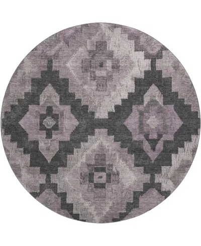 Addison Mayfield Amf1894 8' X 8' Round Area Rug In Gray