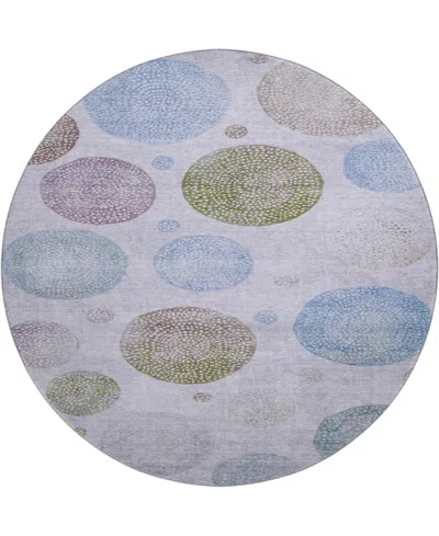 Addison Mayfield Amf1897 8' X 8' Round Area Rug In Brown