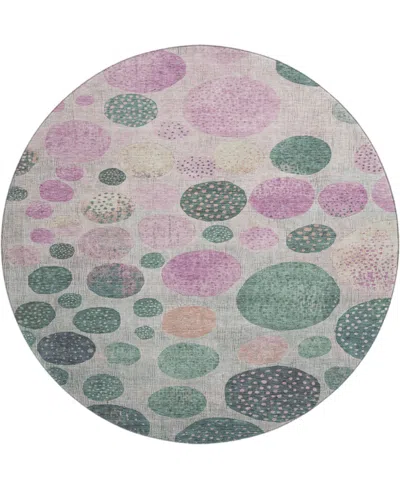 Addison Mayfield Amf1899 8' X 8' Round Area Rug In Pink